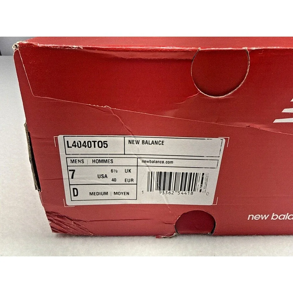 New Balance 4040v5 Metal Baseball Cleats Men's 7 Gold White L4040T05 NWB